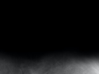 Wall Mural - white smoke or fog isolated on black background.