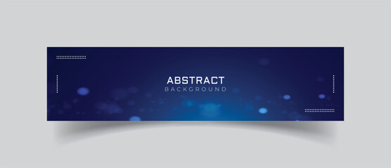 Linkedin banner with blue color technology abstract background