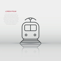 Wall Mural - Train transportation icon. Vector illustration. Business concept train pictogram.