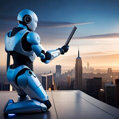 explore the future of technology with our ai robot image. perfect for any tech-related project or ar
