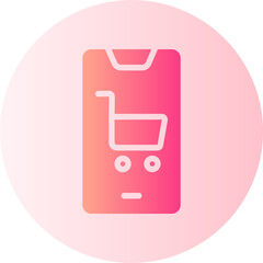 online shopping gradient icon