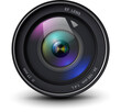 camera photo lens, 3d icon illustration.
