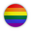 Tęczowa Flaga LGBT+ Przycisk
