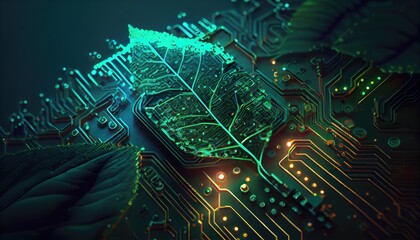 Green environment technology concept. generative ai