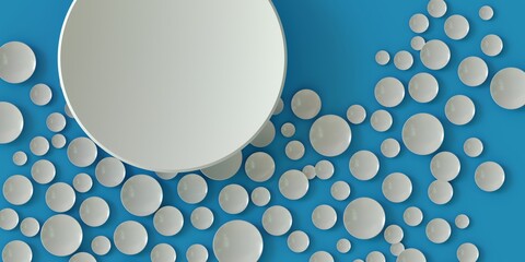 Leinwandbilder - background with volumetric multi-colored hemispheres and a place for an inscription