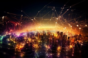 Poster - Global connection information. Generate Ai