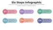 © powerpointschool - Business infographic design elements with six steps or options