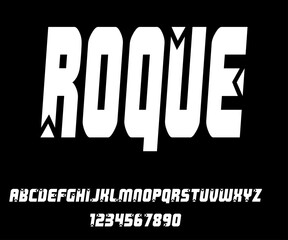 Fototapete - ROQUE, unique geometric circular display and elegant alphabet font vector set.