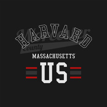 Harvard City ,slogan Graphic Typography For Print,t-shirt Design,vector Illustration,art,style. 