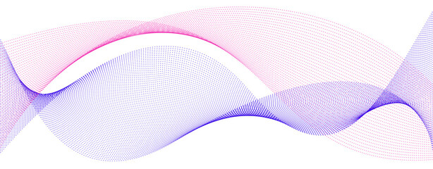Smooth background with wave of flowing particles abstract vector art, easy and soft relaxing curve lines dots in motion, airy and soft illustration.