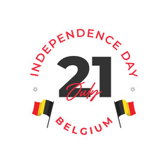 Wall Mural - Belgium waving flag banner design template. Design for national day celebrations.