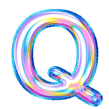 3D Holographic Balloon alphabet uppercase letters. This is a part of a set which also includes lowercase letters, numbers, punctuation marks and symbols