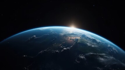 Wall Mural - image of earth from outer space. generative ai