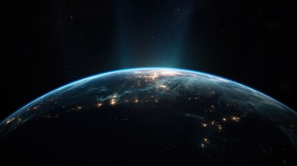 Wall Mural - image of earth from outer space. generative ai