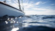 © JPDC - A sail boat on the open sea against a sunny blue sky. A.I. generated.