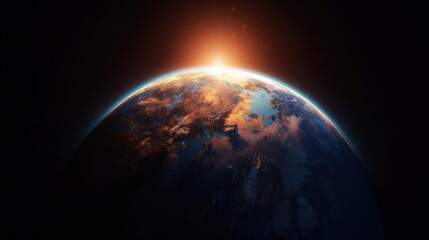 Wall Mural - image of earth from outer space. generative ai