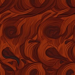 Poster - Repeating mahogany texture. AI generative.