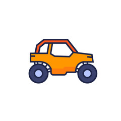 Wall Mural - UTV, buggy car icon with outline