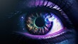 © iridescentstreet - Eye of universe made of stars, clouds and galaxies. Generative AI