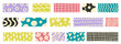 © Alice Makes - Decorative washi tape collection vector illustration set patterned colourful scrapbook stripes scotch tapes sellotape sticky label tags copy space border elements stickers scrapbooking design resource