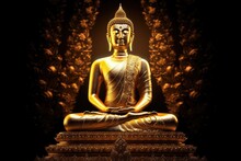 Buddha Mystic Statue, Thai Design, AI Generated