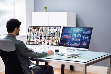 Poster - Virtual Online Webinar Meeting Presentation