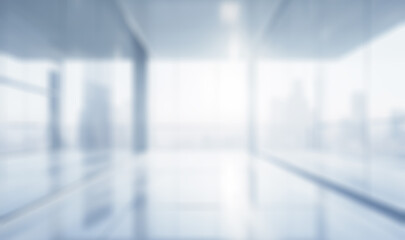 White blur abstract background from building hallway