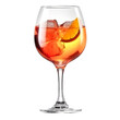 spritz cocktail on transparent background, Generative ai