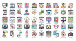 © Michael - User Experience Color Line Iconset Design Thinking Filled Outline Icon Bundle
