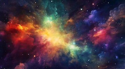 Wall Mural - colorful cloud space