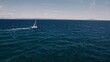 Drohnenaufnahmen von Segelbooten auf dem Mittelmeer 
