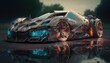 © INFINITO - Transparent futuristic car Generative AI