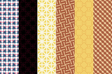 Wall Mural - Seamlessly pattern. Symmetric abstract wallpaper. Digital paper, textile print. Vector illustration.