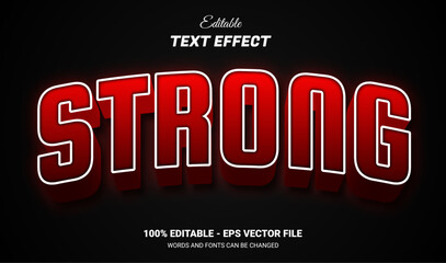 Poster - red strong 3d editable text effect