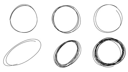handwritten circle symbol ,hand drawn elements , flat Modern design isolated on white background ,Vector illustration EPS 10