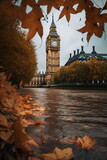 Fototapeta Londyn - Big Ben London im Herbst – erstellt mit KI	