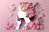 Fototapeta Paryż - Prace z papieru Oferta specjalna na dzień kobiet sprzedaż sformułowanie izolować, Szczęśliwego dnia kobiet 8 marca z kobietami o różnych ramkach kwiatowych