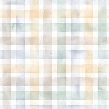 Vintage Checkered Watercolor Background. Watercolor Colorful Horizontal And Vertical Stripes. Grunge Background. Perfect For Fabric, Textile, Wallpaper, Kindergarten.