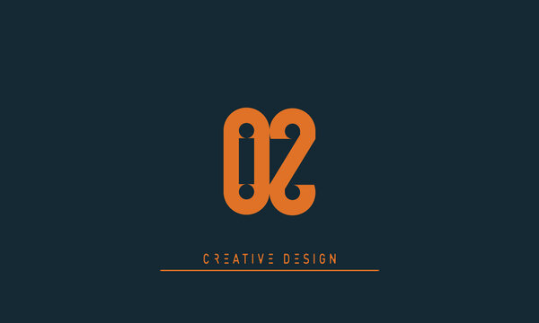 Alphabet letters Modern Creative logo OZ , ZO