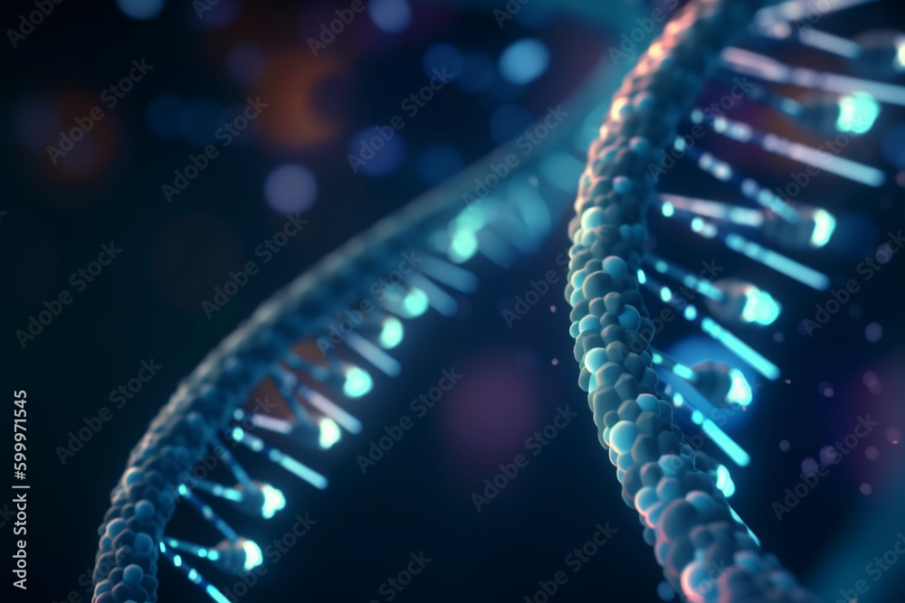 DNA and gene therapy. DNA, background Generative AI Stock Illustration ...