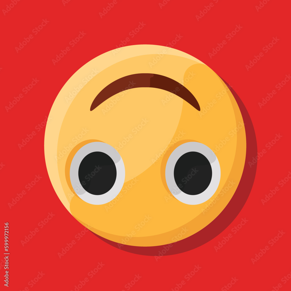 Smiley face upside down emoji Stock Vector | Adobe Stock