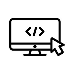 Code icon. sign for mobile concept and web design. vector illustration