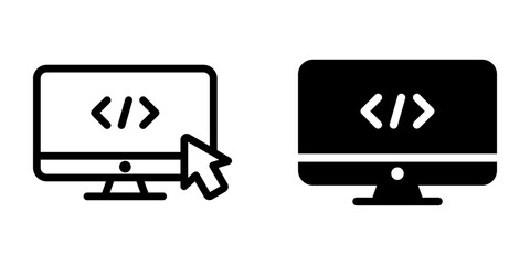 Code icon. sign for mobile concept and web design. vector illustration