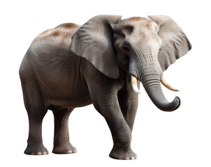 elephant in transparent background. generative ai.