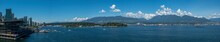 Panorama Of Vancouver Harbour Including The Trade And Convention Centre With Views Of Burrard Inlet And North Shore Mountains, BC Canada Travel And Tourism