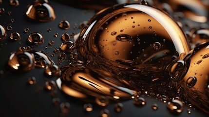 Poster - A close up of a liquid filled with bubbles. Generative ai