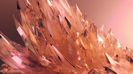 Poster - A close up of a very large crystal object. Generative ai