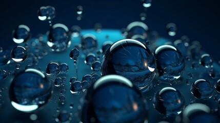 Poster - Water droplets forming a mesmerizing pattern. Generative ai