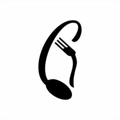  Letter G logo design with spoon and fork. The logo can be used for the identity of cafes, restaurants, chefs and decorations.