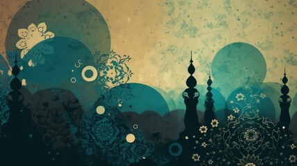 Wall Mural - Islamic Background Eid al Adha the Feast of Sacrifice Generative AI